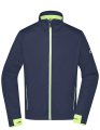 Heren Sport Softshell Jas Daiber JN1126 Navy-Bright Yellow
